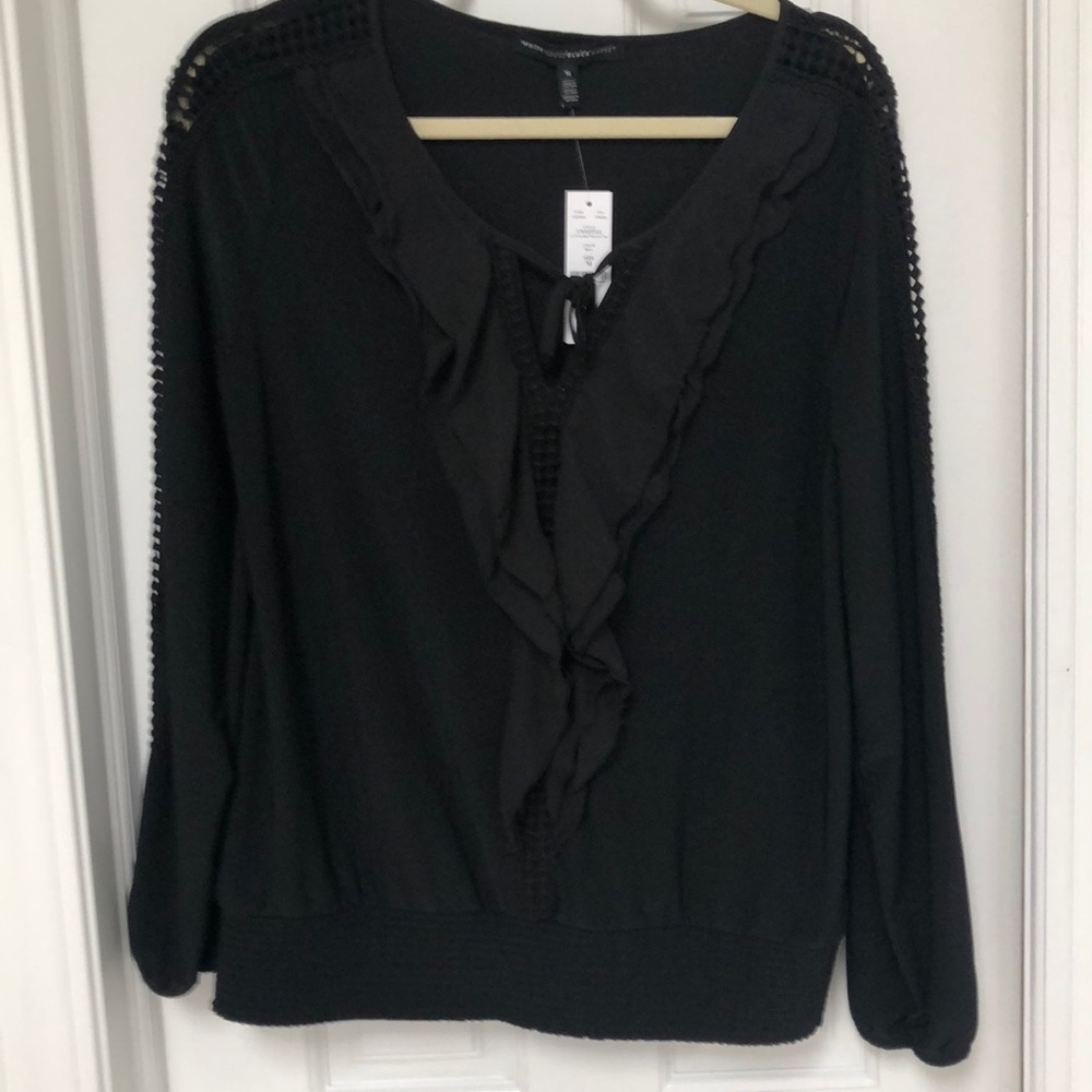 WHBM Black Blouse